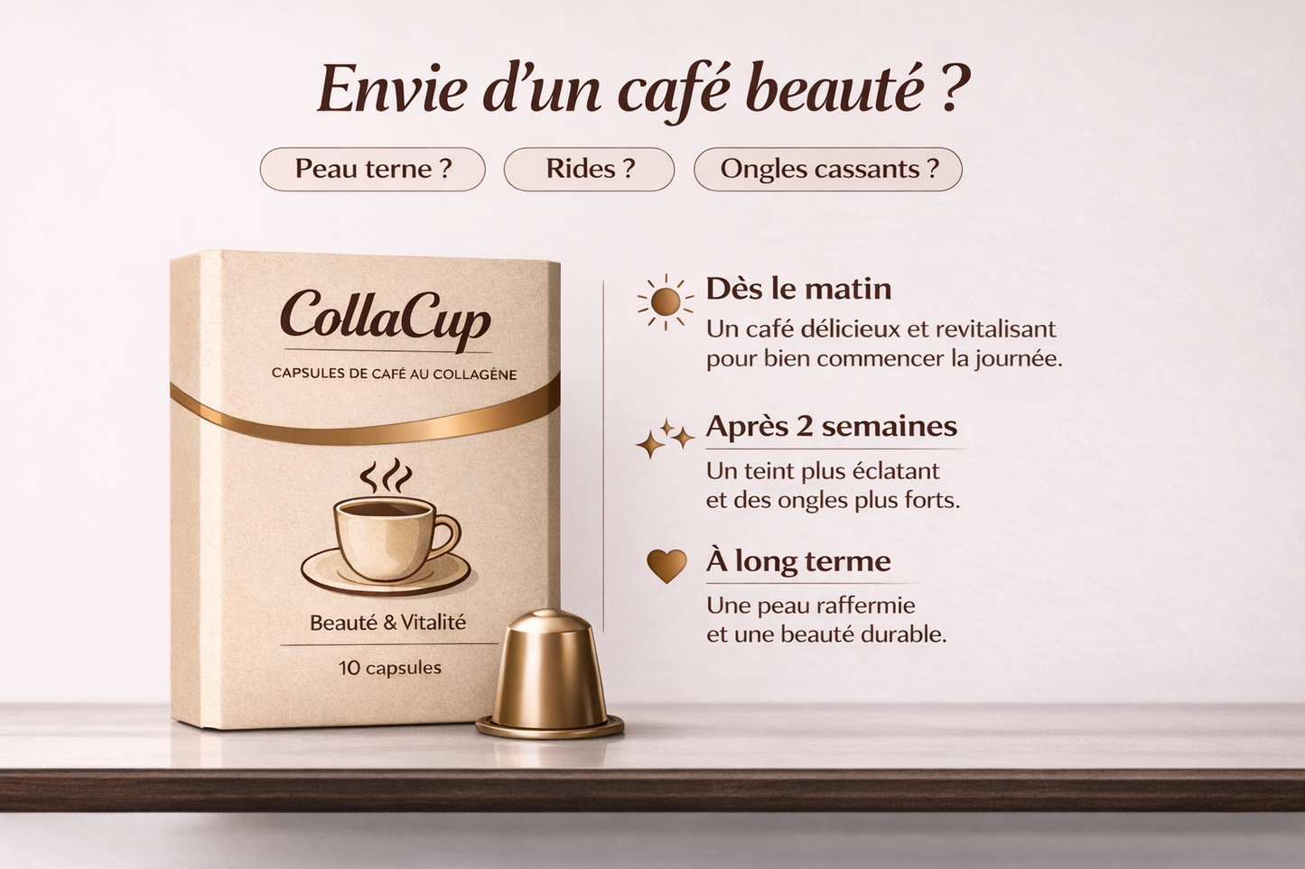 Capsules de café Collagène